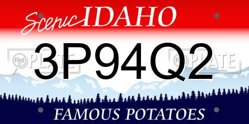 3P94Q2 Idaho License Plate