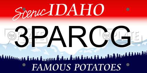 3PARCG Idaho License Plate
