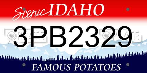 3PB2329 Idaho License Plate