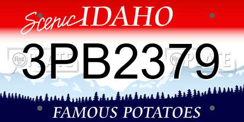 3PB2379 Idaho License Plate