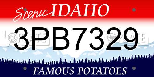 3PB7329 Idaho License Plate
