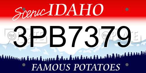 3PB7379 Idaho License Plate