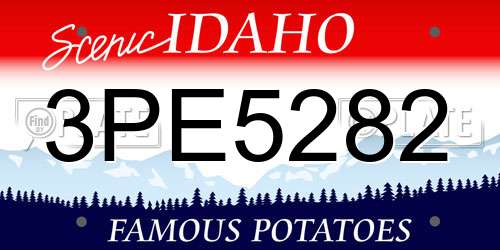 3PE5282 Idaho License Plate