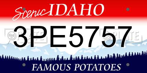 3PE5757 Idaho License Plate