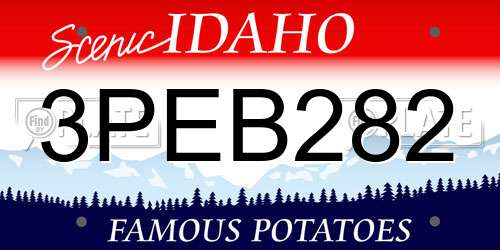 3PEB282 Idaho License Plate