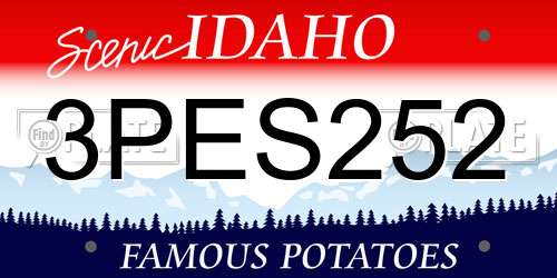 3PES252 Idaho License Plate