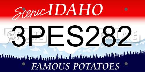 3PES282 Idaho License Plate