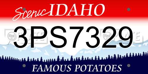 3PS7329 Idaho License Plate