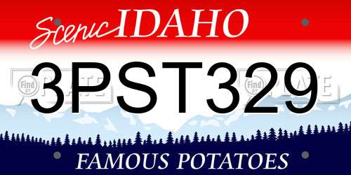 3PST329 Idaho License Plate