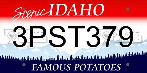 3PST379 Idaho License Plate