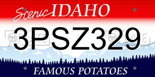 3PSZ329 Idaho License Plate