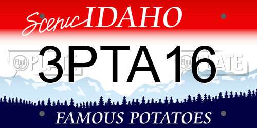 3PTA16 Idaho License Plate
