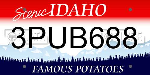 3PUB688 Idaho License Plate