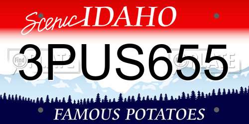 3PUS655 Idaho License Plate