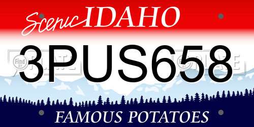 3PUS658 Idaho License Plate