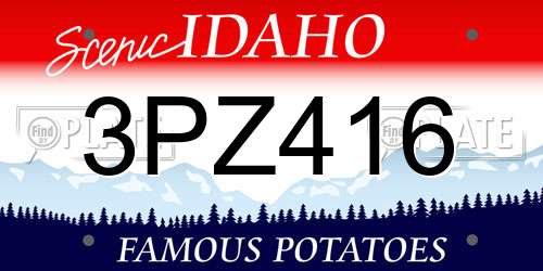 3PZ416 Idaho License Plate