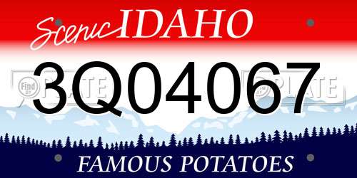 3Q04067 Idaho License Plate