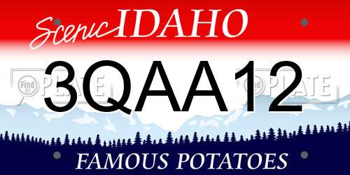 3QAA12 Idaho License Plate