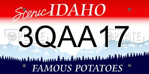 3QAA17 Idaho License Plate
