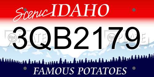 3QB2179 Idaho License Plate