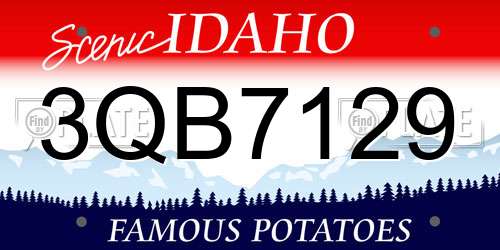 3QB7129 Idaho License Plate