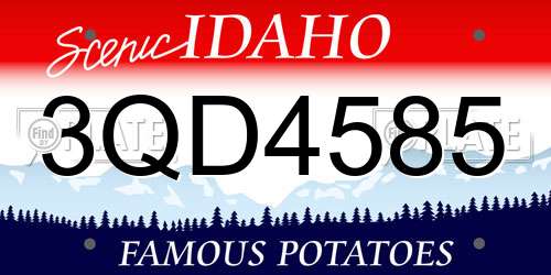 3QD4585 Idaho License Plate