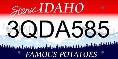 3QDA585 Idaho License Plate