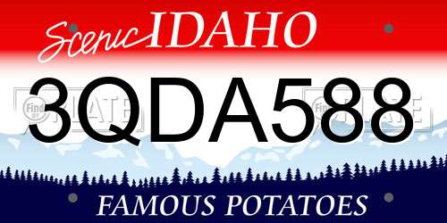 3QDA588 Idaho License Plate