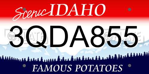 3QDA855 Idaho License Plate