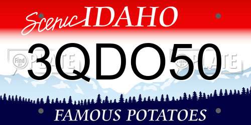3QDO50 Idaho License Plate