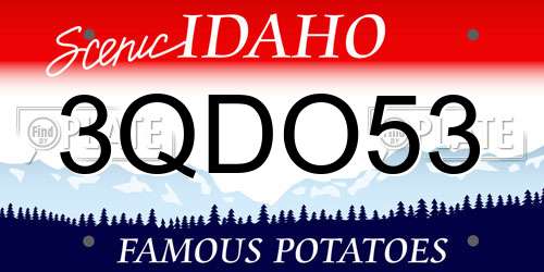 3QDO53 Idaho License Plate