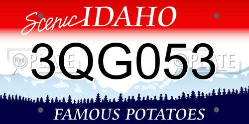 3QG053 Idaho License Plate