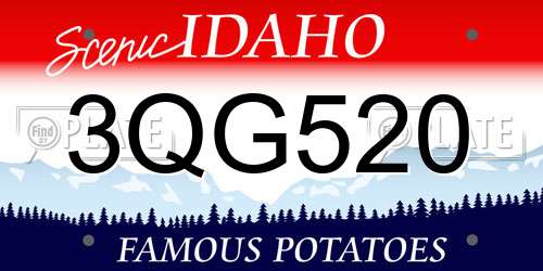 3QG520 Idaho License Plate