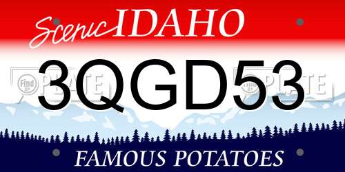 3QGD53 Idaho License Plate