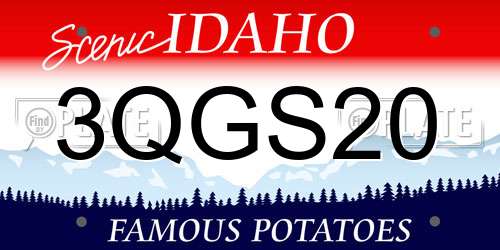 3QGS20 Idaho License Plate