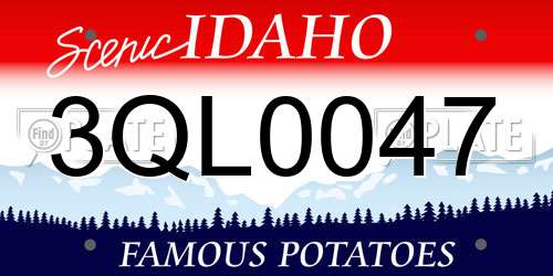 3QL0047 Idaho License Plate