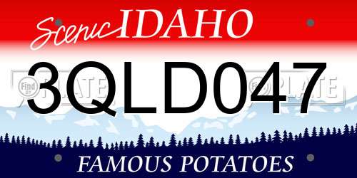 3QLD047 Idaho License Plate