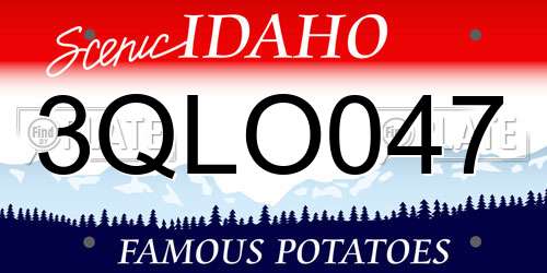 3QLO047 Idaho License Plate
