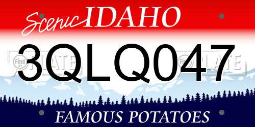 3QLQ047 Idaho License Plate