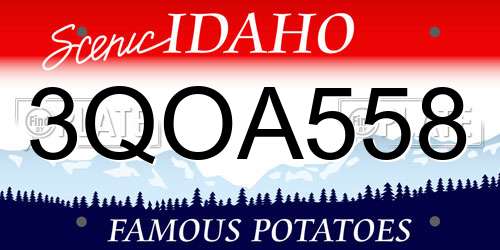 3QOA558 Idaho License Plate