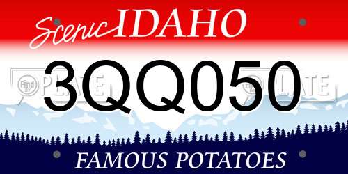 3QQ050 Idaho License Plate