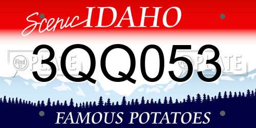 3QQ053 Idaho License Plate
