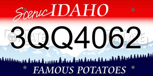 3QQ4062 Idaho License Plate
