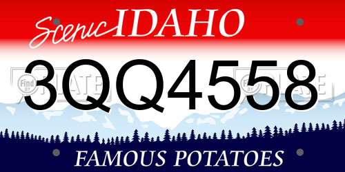 3QQ4558 Idaho License Plate