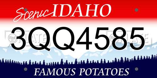 3QQ4585 Idaho License Plate