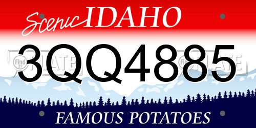 3QQ4885 Idaho License Plate