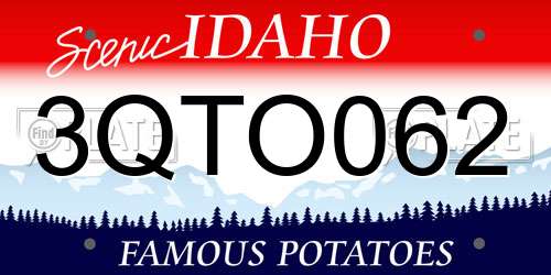 3QTO062 Idaho License Plate
