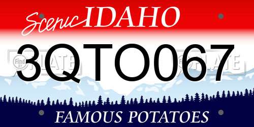 3QTO067 Idaho License Plate