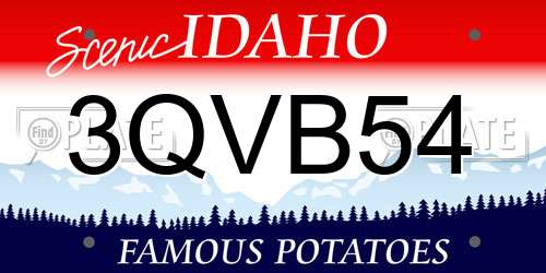 3QVB54 Idaho License Plate