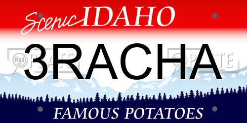 3RACHA Idaho License Plate
